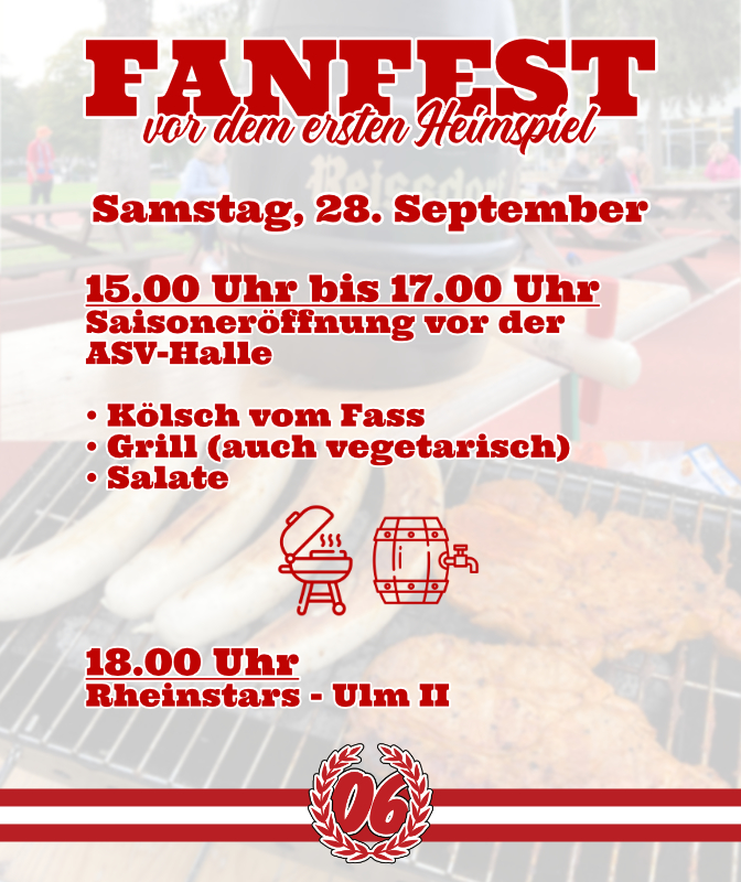 Fanfest zur Saisoneröffnung vor dem ersten Heimspiel der Rheinstars Köln am 28.09.2024